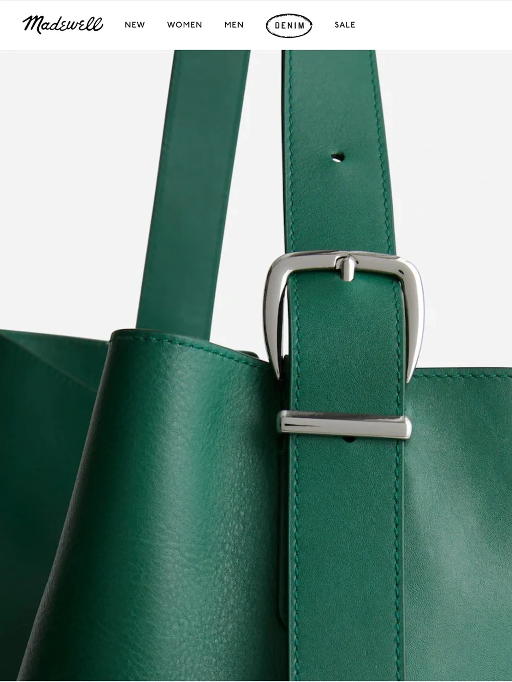 ☀️ New! MADEWELL Essential Extra-Large Bucket Tote in Golf Green